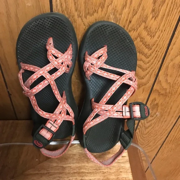 Chaco" Sandals Size-W7 Orange -Good Condition - Picture 3 of 12